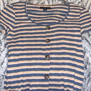 This cute blue, yellow, and pink top!